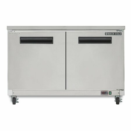 MAXX COLD Undercounter Refrigerator, Double Door 15.5 CUFT MXCR60U